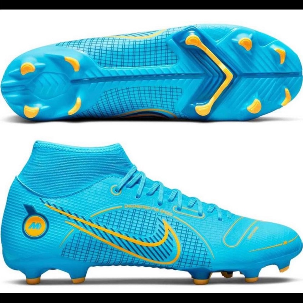 Nike Superfly 8 Academy Firm Ground Soccer Cleats 484-Blue-Orange